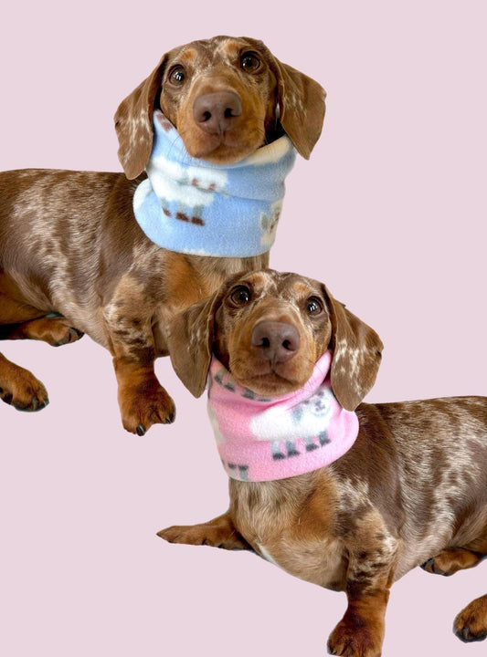 Handmade Sheep Polar Fleece Dog Snood – Personalised Option